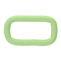 Silicone Vert 25 x 4 mm Anneau Carrés en Acier Inoxydable
