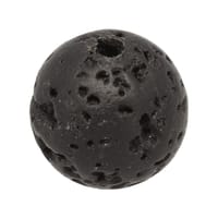 Perle ronde en Noir Lava - 8 x 8 mm, 1 mm