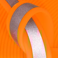 Peach (OR529) Réfléchissante BioThane 'BETA' ® 25 mm - 2.5 mm Au Mètre