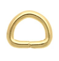Brass Plated 10 x 3 mm D-ring