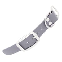 Gris & Argent - 25 mm adaptateur BioThane avec rivets Gris & Argent - 25 mm adaptateur BioThane avec rivets