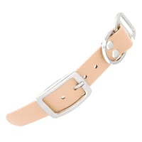 Powder Tan & Argent - 25 mm adaptateur BioThane avec rivets Powder Tan & Argent - 25 mm adaptateur BioThane avec rivets