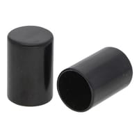 12 x 20 mm 'Black' Metal Cord End caps