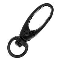 Mousqueton pivotant pour porte-clés 'Noir' 37 mm