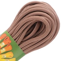 Hazelnut Brun & Pastel Rose Stripes Paracorde 550 Type III - env. 10 m