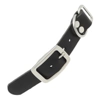 Noir - 25 mm Adaptateur Toscana Cuir avec Rivets Noir - 25 mm Adaptateur Toscana Cuir avec Rivets