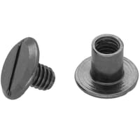 'Gun Metal' 6 x 5 mm Double-Sided Chicago Screw