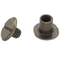 'Antique Laiton' 6 x 5 mm Double Face Vis Chicago