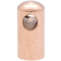 4 mm Rose Gold End Cap With Hole 