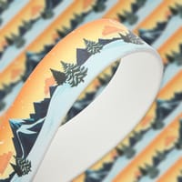 Mountain Scape BioThane ‘BETA’ ® UV-printed 25 mm - Per Meter