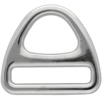 Nickelé 40 x 8 mm Anneau en D du Triangle du Harnais