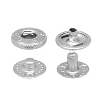 Press Stud Nickel Plated 10 mm - Set of 10 Studs