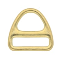 Laiton 20 x 4 mm Anneau en D du Triangle du Harnais