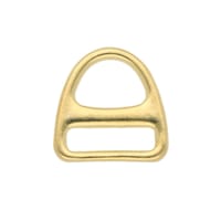 Laiton 15 x 4 mm Anneau en D du Triangle du Harnais