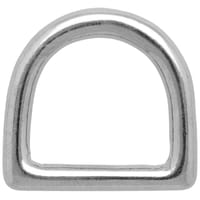 Chromé Laiton 16 x 3 mm Anneau en D