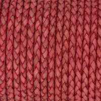 Dark Pink 3 mm Braided Leather Cord Dark Pink 3 mm Braided Leather Cord
