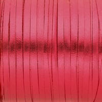 Metallic Foil Raspberry - Kangaroo Leather Lacing 3 mm Metallic Foil Raspberry - Kangaroo Leather Lacing 3 mm