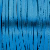 Metallic Foil Yale Blue - Kangaroo Leather Lacing 3 mm Metallic Foil Yale Blue - Kangaroo Leather Lacing 3 mm