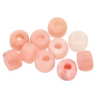 Perles de jade teintées en rose - 10 pcs