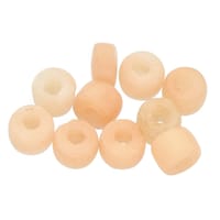 Perles de jade teintées rose pêche - 10 pcs