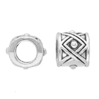 Argent Style Tibétain Perle en Métal