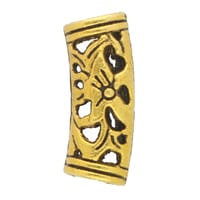 Or Style Tibétain Tube de Cordon en Métal