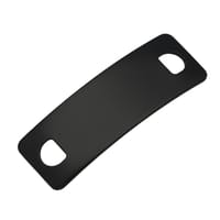 Stainless Steel - Curved Name Tag 'Black' - 42 mm Stainless Steel - Curved Name Tag 'Black' - 42 mm