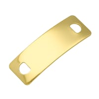 Stainless Steel - Curved Name Tag 'Gold' - 42 mm Stainless Steel - Curved Name Tag 'Gold' - 42 mm