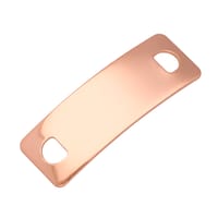 Stainless Steel - Curved Name Tag 'Rose Gold' - 42 mm Stainless Steel - Curved Name Tag 'Rose Gold' - 42 mm