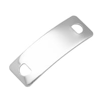 Stainless Steel - Curved Name Tag 'Silver' - 42 mm Stainless Steel - Curved Name Tag 'Silver' - 42 mm