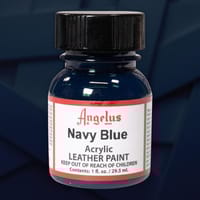 Navy Bleu - Peinture acrylique pour cuir Angelus - 29,5 ml (1 oz.)