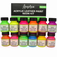 Neonfarben-Bausatz - Angelus Lederfarbe Acryl - 12 x 29,5 ml (1 oz.)