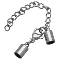 Nickel 4 mm Bracelet Cord End