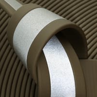 Military Olive (OD521) Réfléchissante BioThane 'BETA' ® 25 mm - 2.5 mm Au Mètre