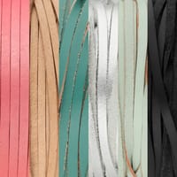 Cordon en cuir de vache plat