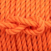 Orange Cotton Twisted Rope - Ø 10 mm