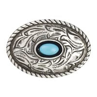 Concho 2 Vis - Ovale Argent / Bleu - 35 mm Concho 2 Vis - Ovale Argent / Bleu - 35 mm