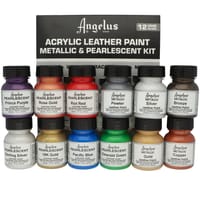 Pearlescent & Metallic Farbe Bausatz - Angelus Lederfarbe Acryl - 12 x 29,5 ml (1 oz.)