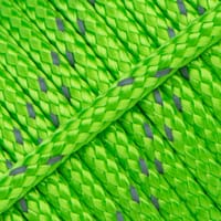Reflectable Neon Green PPM Cord - Ø 6mm. (hollow)
