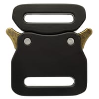 25 mm - Grande Noir / Laiton Antique Safe Lock Boucle