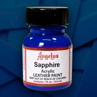 Saphir - Peinture acrylique pour cuir Angelus - 29,5 ml (1 oz.)