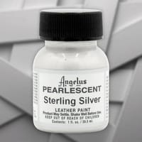 Sterling Argent - Peinture nacré pour cuir Angelus - 29,5 ml (1 oz.)