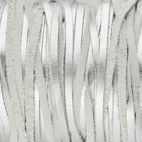 Argent 3 mm Cordon Plat en Cuir