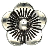 Perle Curseur Fleur - Argent