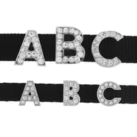 Perles Alphabet et Symboles Shiny Argent