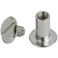 'Nickel Plated' 8 x 5 mm Double-Sided Chicago Screw