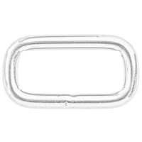 Anneaux Carrés 'Acier Inoxydable' Argent 25 x 4 mm