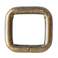 Square Ring 'Stainless Steel' Antique Brass 20 x 5 mm