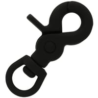 Silicone Noir 60 mm Clip Mousqueton à targette