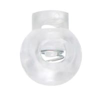 Transparent Cord Lock Round Plastic 15 x 19 mm